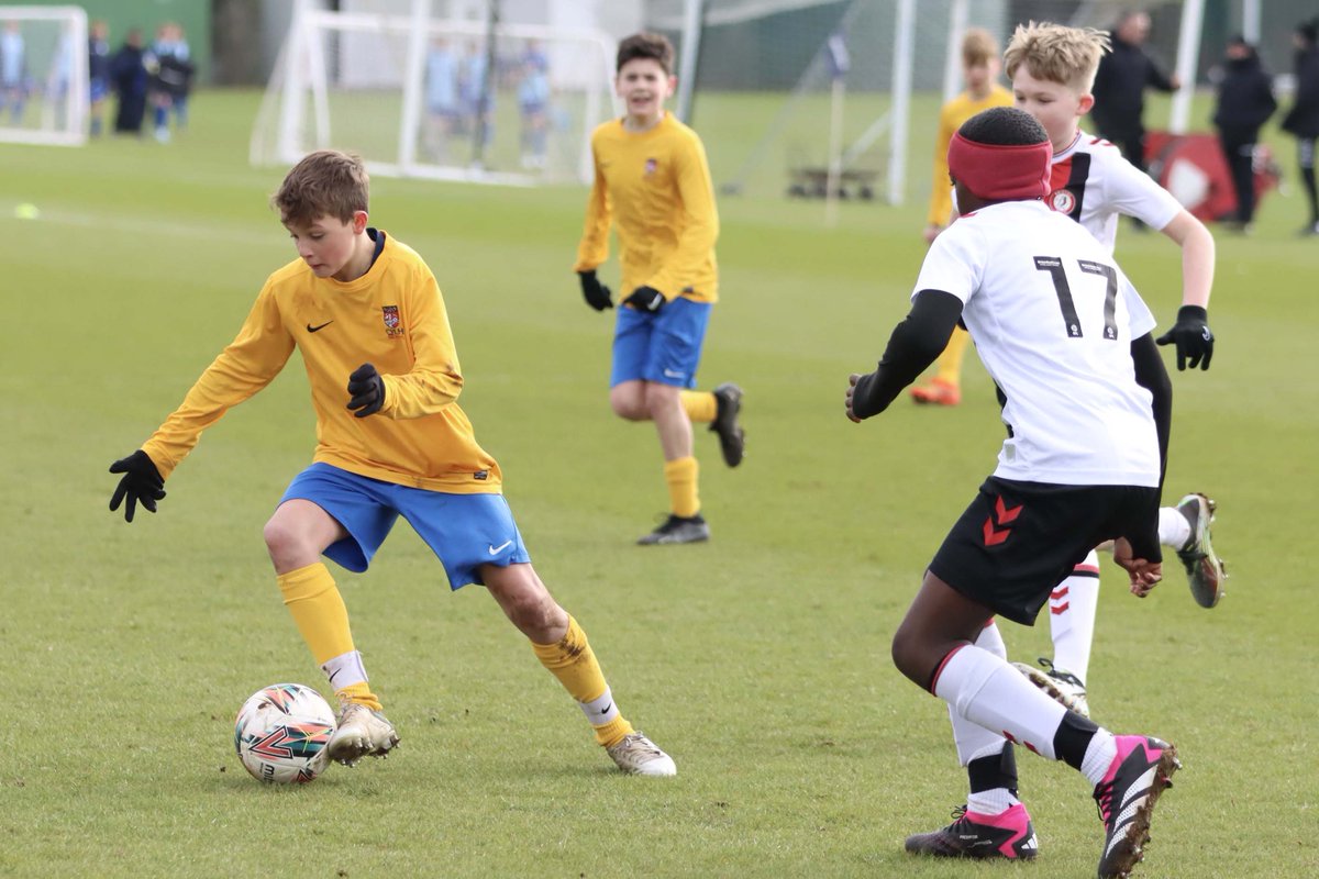 QEHSchool's tweet photo. U12s from QEH and @BristolCity Academy played a brilliant football match at the weekend. Great sportsmanship from both teams with the honours going to QEH, 3-0. No commentary required! #QEHPerformance #QEHCharacter #lovefootball https://t.co/e8j8IkjLL8