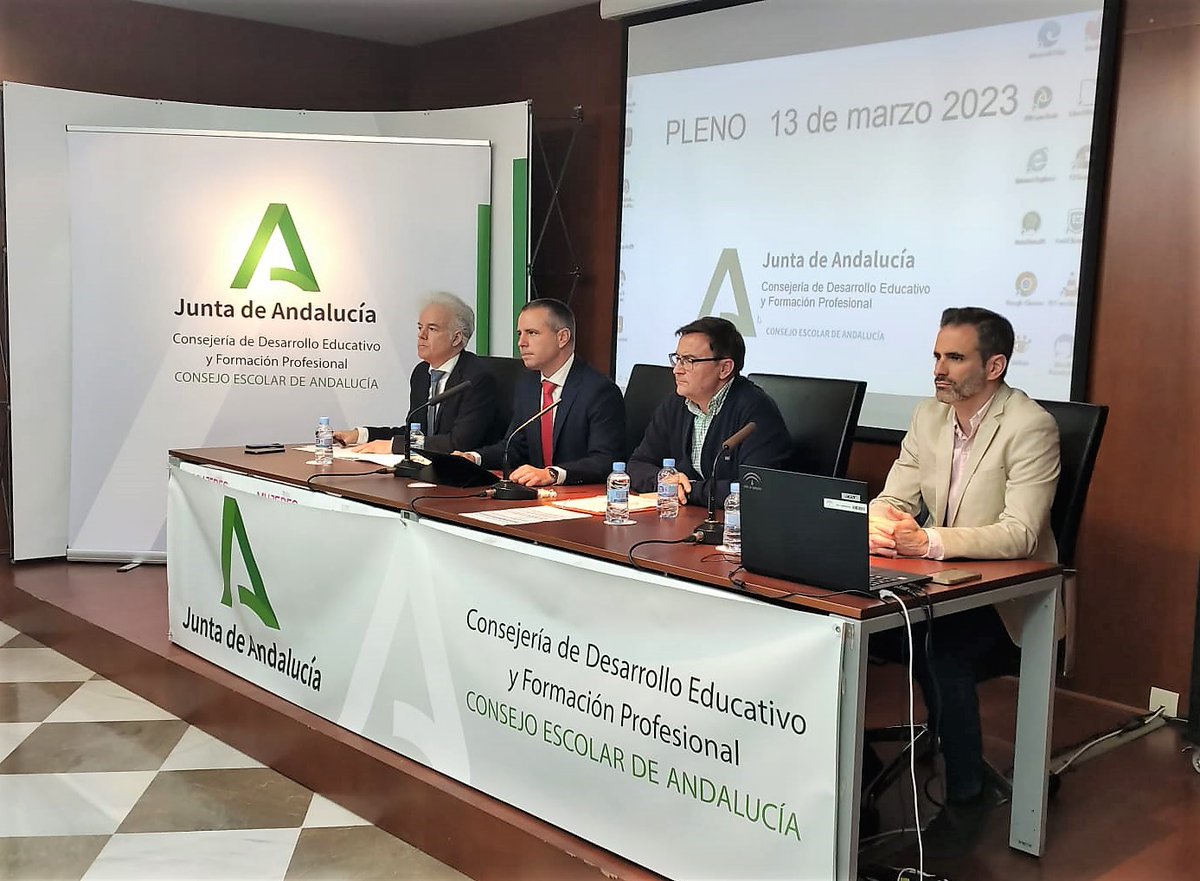 C_ESCOLAR_AND's tweet photo. Celebramos pleno en el Consejo Escolar de Andalucía y se aprueban nuestros informes del Sistema Educativo y de Coeducación. También la memoria de actividades 2022 y la programación prevista para 2023, que trae la agenda cargada. Con @el_padul  @TeresaIllescase @santiagoaguero https://t.co/wldGIrmKw2