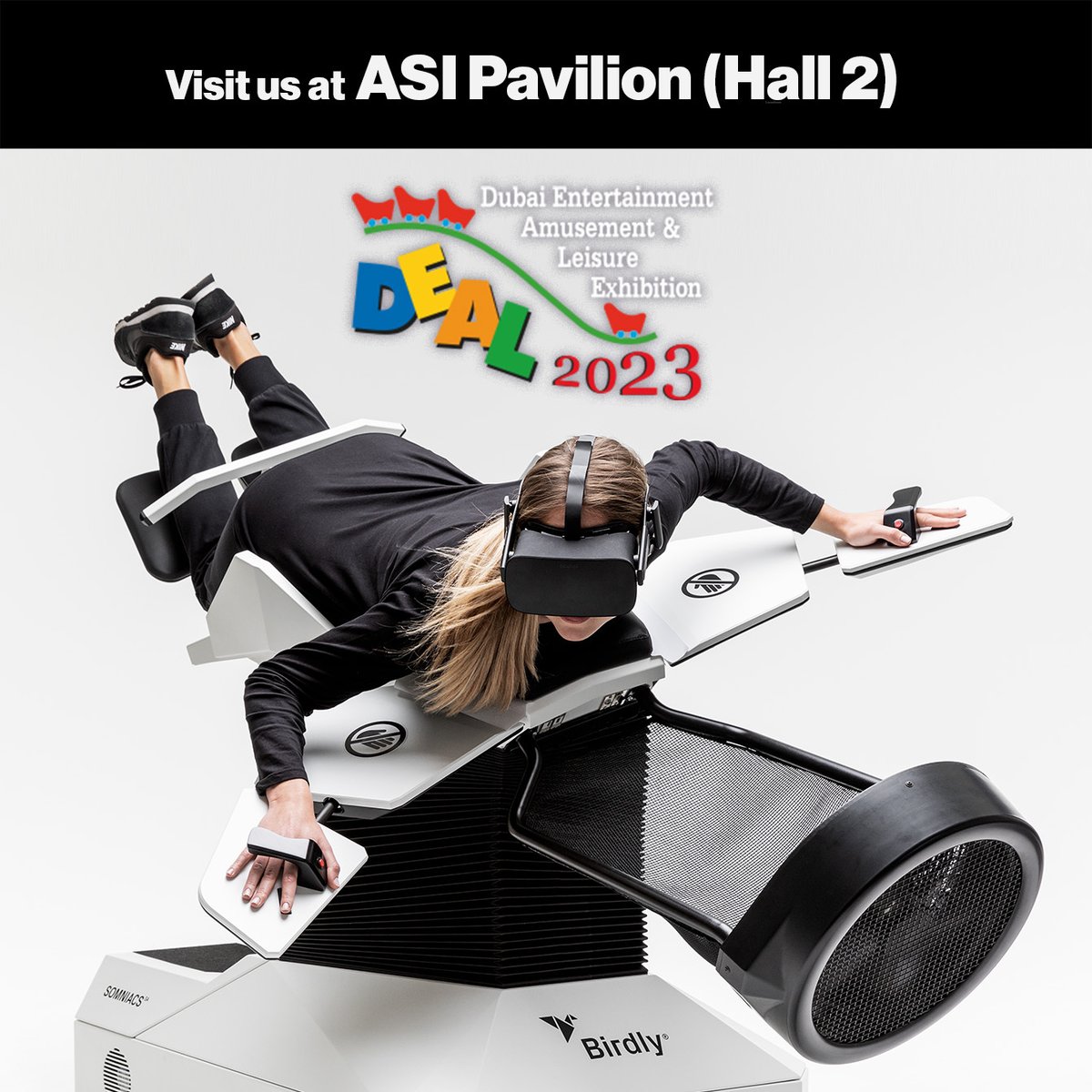 Our team will be at Dubai Entertainment Amusement and Leisure Show from 14-16th March 2023!

Meet us at the Amusement Services International Pavilion in Hall 2 to discover our latest updates and discuss future projects!

#Dealdubai #entertainment #attractionsexpo