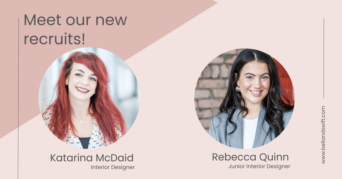 Our Interior Designers Katarina and Rebecca have recently joined Team Bell &amp; Swift and have already been getting stuck in to a number of our current projects. Find out more about them in the link below:

bellandswift.com/news-data-base…

#interiordesigner #hoteldesign #commercialdesign