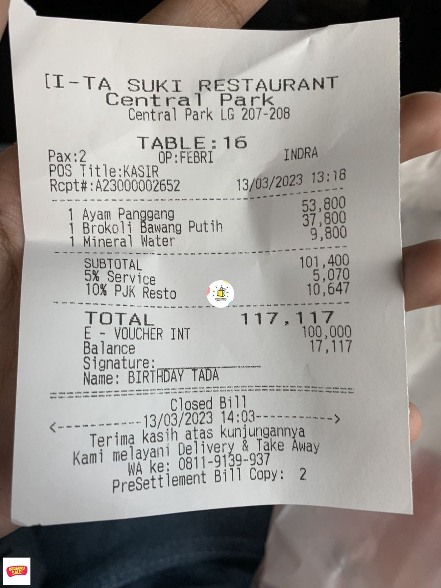 discountfess's tweet photo. /df buat yang mau berulang tahun atau buat tahun depan, bisa download app tada. abis itu daftarin jadi membership di tenant yang km mauu. ada juga keterangan benefit yg didapat terutama pas ultah. ini ibu aku daftar jd member itasuki trs lg ultah tudei, dpt voc 100k no  (cont..) https://t.co/Vlcq7HYBON