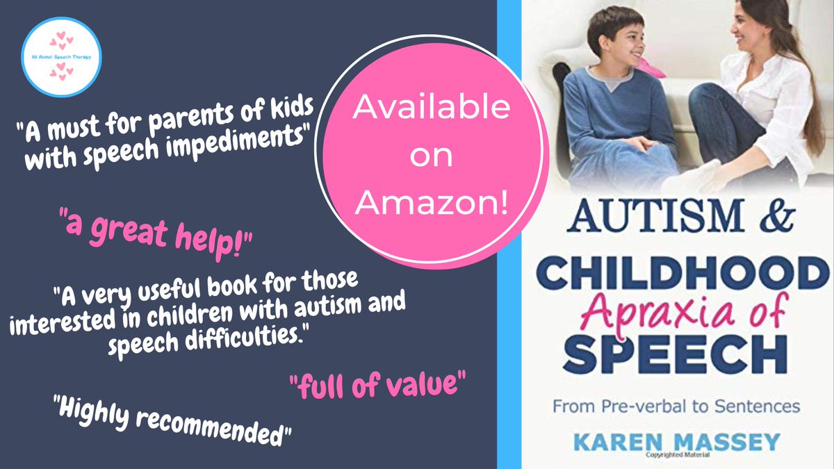 about_speech's tweet photo. ๐ Do you want to hear your childโs voice?
๐ We have compelling results
๐ Check out our book, Autism & Childhood Apraxia of Speech on Amazon! ๐
https://t.co/vrtMK2RUOX
#apraxiasupport #autismsupport #apraxia https://t.co/ii1WnCdD0a