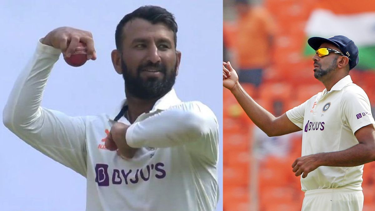 TheDailyJagran's tweet photo. Chesteswar Pujara, bowling on the final day of the 4th Test, received a hilarious response from Ravichandran Ashwin
#INSvAUS #BGT2023 #AUSvsIND #Ashwin
https://t.co/4NXNVOT5LH https://t.co/o1Lcv8oJz5