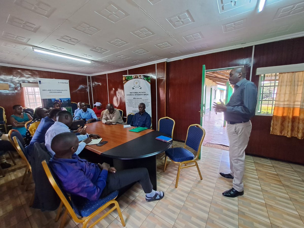 Our #Ugandan visitors from <a href="/MinBZ/">Ministerie van Buitenlandse Zaken</a> funded programme RS!  Food Products has paid a courtesy call to the National Potato Council of Kenya <a href="/npckkenya/">National potato council of Kenya</a> where they met Mr. Wachira Kaguongo the CEO <a href="/npckkenya/">National potato council of Kenya</a> who enlightened the #Uganda team on the Potato Value Chain operations.