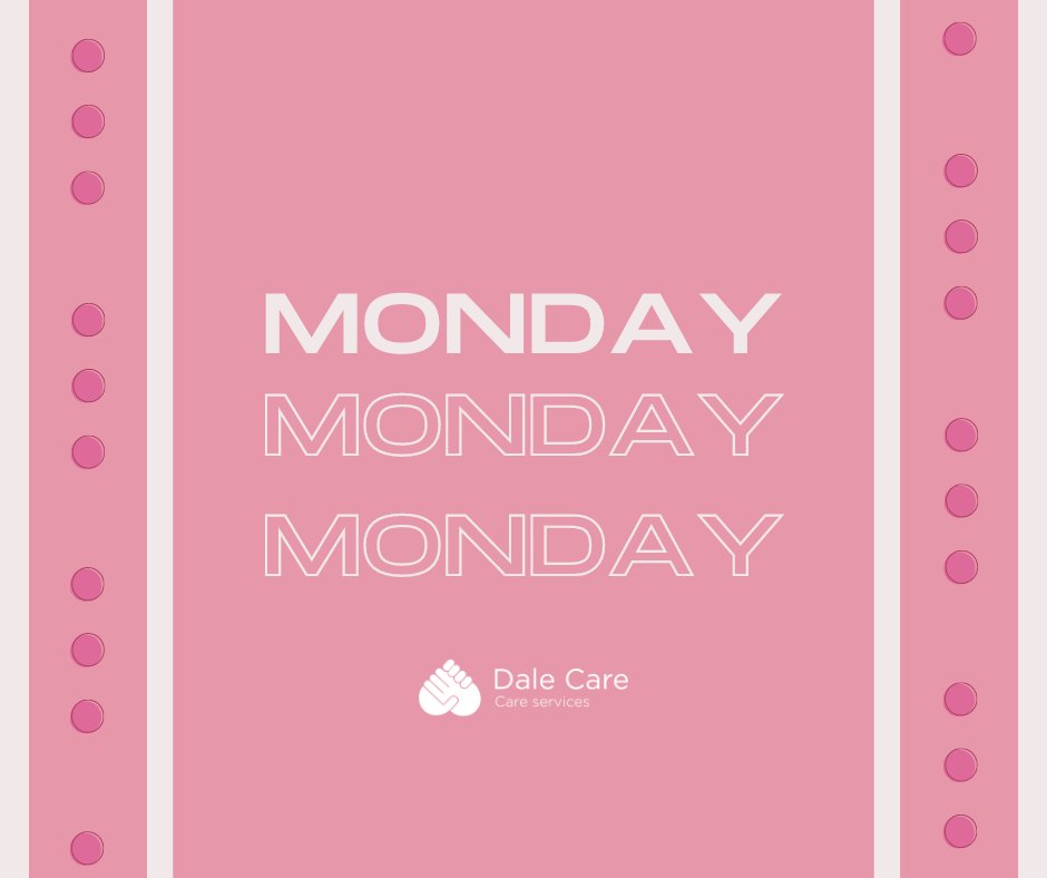 New day, new week.. Let's go! 💪 

#DaleCare #DaleCareCarers #MondayMotivation #Makingthedaycount #Letsgo #Motivation #Monday #Mondaymood #newdaynewweek
