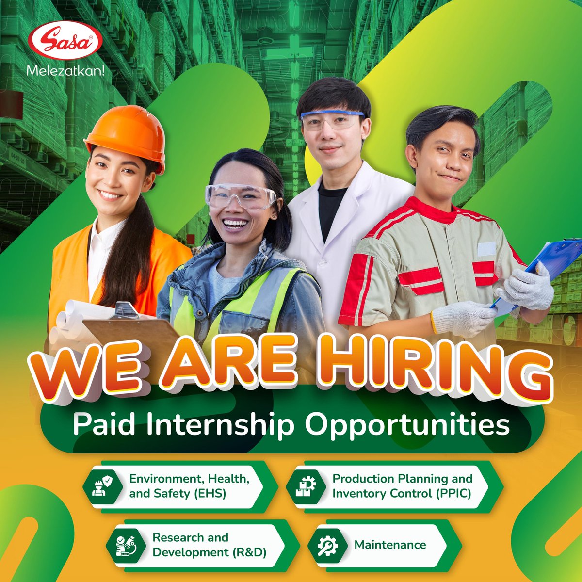 KampusUpdate's tweet photo. PT Sasa Inti is offering internship opportunity for several divisions! Swipe the post above for further information regarding the requirement of each of the divisions.

Send your CV right away to internship@sasainti.co.id with the subject "Division_Internship"!

#KUJobs https://t.co/rZeWWpeU2o
