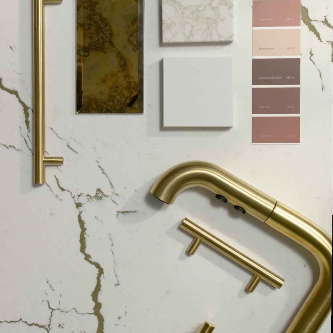 Have you fallen in love with #MyCambria Berkshire Brass Sculpted?

Softly textured brass veins jet across a cool, marbled white background, creating a tactile and modern appeal. Learn more about <a href="/CambriaSurfaces/">CambriaSurfaces</a>: bit.ly/3mGQpCf
