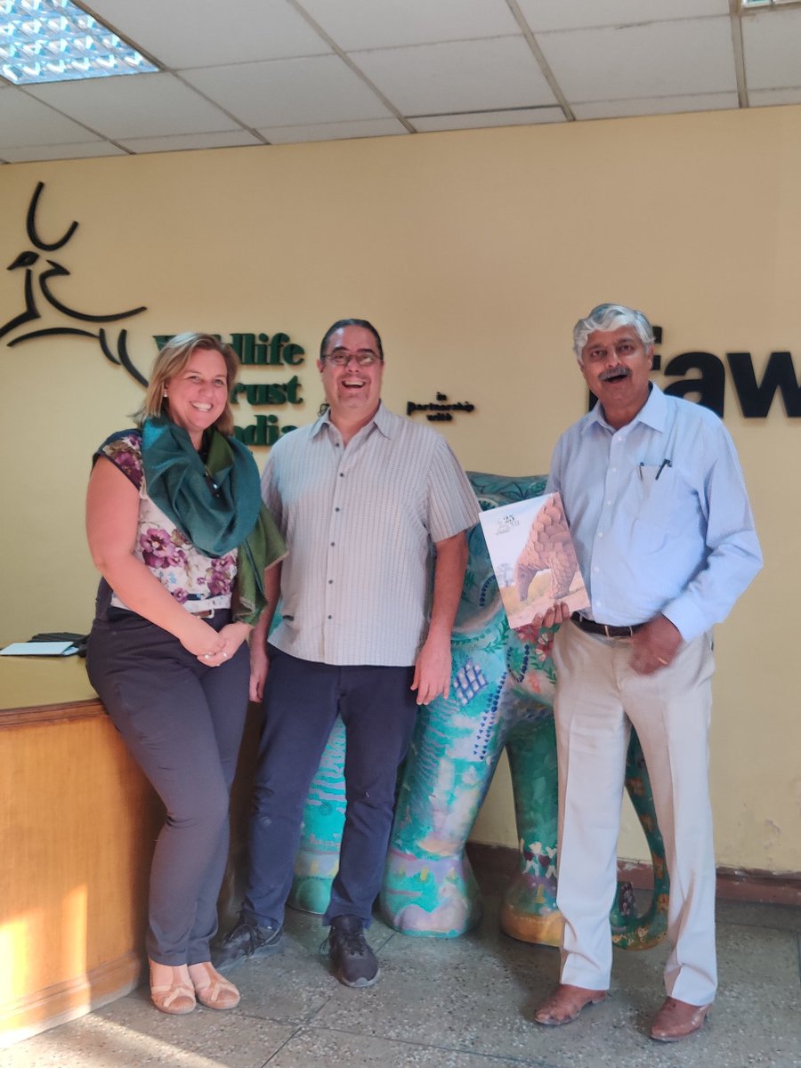 wti_org_india's tweet photo. All smiles when good meetings lead to great outcomes. #WTIatWork with @jonparod @KiraMileham at HQ @vivek4wild @IUCNssc @IUCN_AsESG https://t.co/axQliq712f