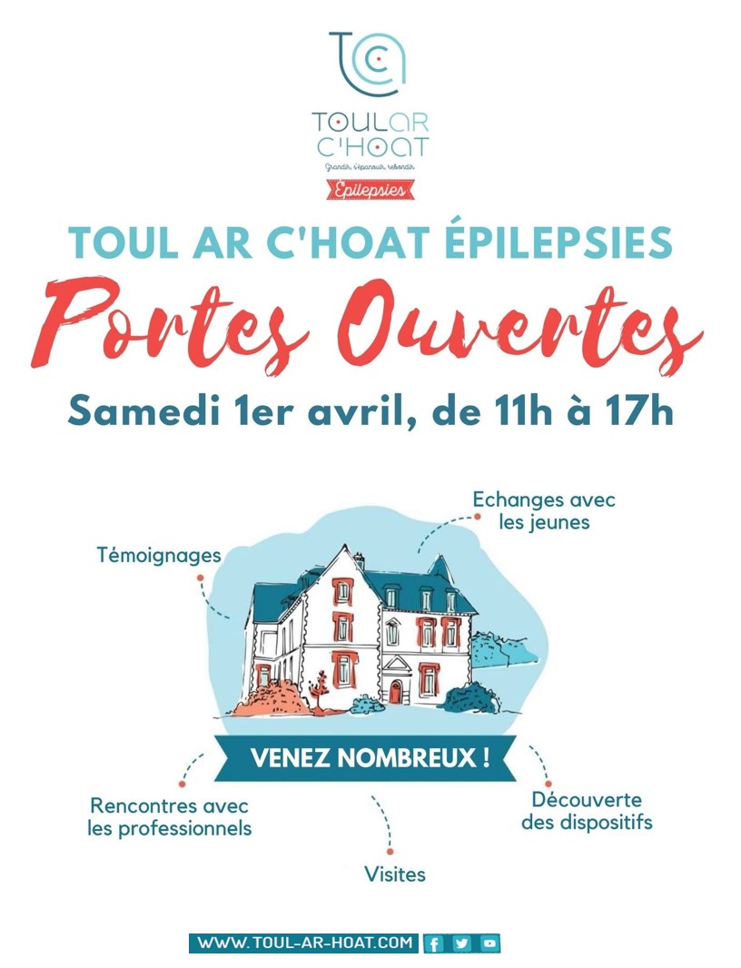 EPI Bretagne sera présent aux portes ouvertes de @toularchoat  le 1er avril avec un stand d'information sur les activités de l'association.
A bientôt !
#épilepsie