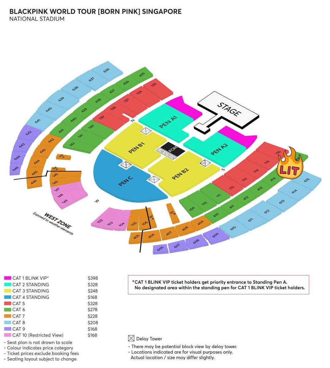 gyeomiiieee's tweet photo. Blackpink World Tour (Born Pink) SG 

WTS
✨️Day 1 (13th May 2023)
✨️ 2 tickets 
- CAT 6, ZONE 415 (Row H Seat 15 &amp; 16)
✨️$282 for each ticket, $564 for both 
✨️can meet up at the venue
✨️can pay in SGD or MYR

@pasarBLACKPINK @BlackPinkSG . https://t.co/25saUC7iVp