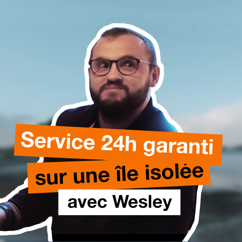Orange_France's tweet photo. 🏝️ Pour rétablir une connexion sur une île isolée, on a mis au défi notre spécialiste Wesley…mais la marée monte 🛶 ! Comment va-t-il réagir ? 👇