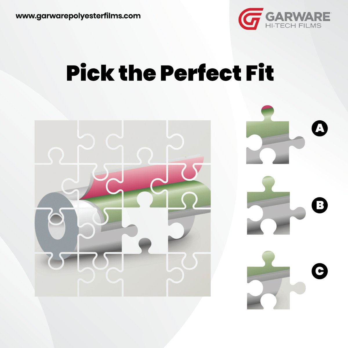garwarehitech's tweet photo. Are you a Puzzle Pro?
Find the missing piece and complete the product.

#garwarehitechfilms #shrinkfilms #releaseliners #liddingfilms #engagementpost #consumerengagement #puzzlepicture #findthepuzzle #onlinequiz #engagingcontent #productpackaging https://t.co/KbkXJ9c67v