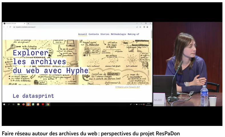 Respadon_Projet's tweet photo. A la journée #Respadon, les résultats du Datasprint organisé au #BnF_Datalab en avril 2022 sont présentés via le site développé spécialement dans le cadre du @Respadon_Projet.
➡️https://t.co/wNS9I4MJYf
#Hyphe @DLwebBnF @laBnF #corpus https://t.co/vaDFdDA4do