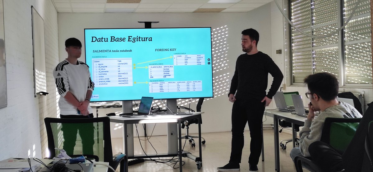 Izarraitz_LHII's tweet image. Informatikako ikasleak Ticket bai sistema simulatu dute beraien erronkan. Gaur aurkezpen eguna izan dute! #fpeuskadi #informatika @ikaslangipuzkoa  @Izarraitz_LHII