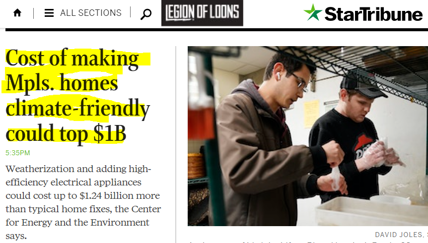 What will it take to #decarbonize all 1-4 unit homes in #Minneapolis?  Our <a href="/MnCEE/">Center for Energy and Environment</a> study made the front page: startribune.com/minneapolis-cl… #energytwitter