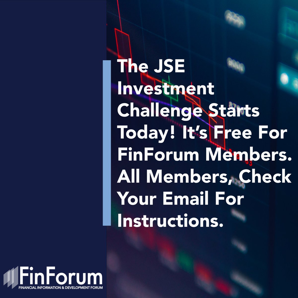 TheFinForum's tweet photo. R3000 for the top team each month and a R30 000 prize  overall winning team.  

Each team will be get 1 Million Rand of virtual money to invest in JSE Listed companies. 

If you aren't a FinForum Member yet use the link in our bio

Check junk and spam folders for the links. https://t.co/ynwqXig5EP