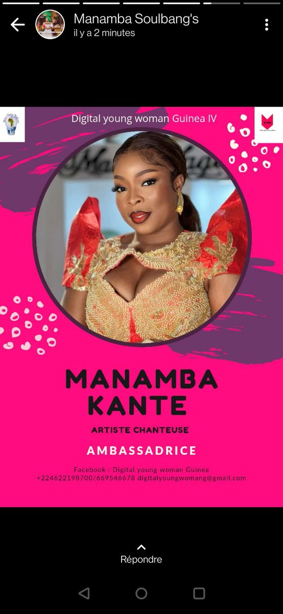 baldeaicha21's tweet photo. Nous lançons la 4ieme édition de Digital young woman Guinea!
Former les jeunes filles gratuitement dans les métiers du digital !
Associez votre image 😊😊 https://t.co/qAJcPbaN9j