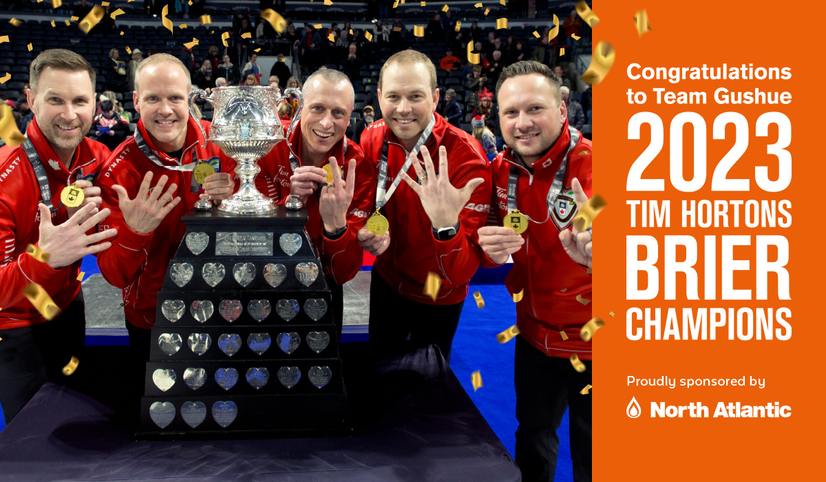 5 Brier Tankards in the trophy case and back-to-back Brier championships for @TeamGushue! Congratulations to the 2023 Tim Hortons Brier champions! Team Gushue. You are amazing!! What an incredible accomplishment! #Brier2023