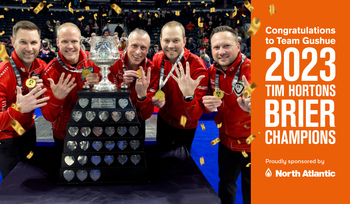 5 Brier Tankards in the trophy case and back-to-back Brier championships for <a href="/TeamGushue/">Team Gushue</a>! Congratulations to the 2023 Tim Hortons Brier champions! Team Gushue. You are amazing!! What an incredible accomplishment! #Brier2023