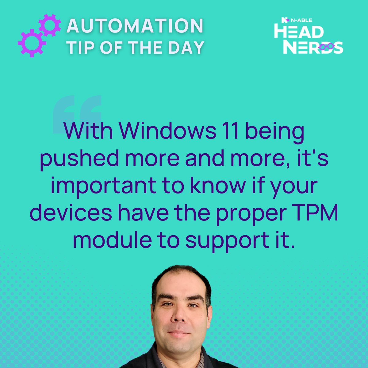 automation_nerd's tweet image. #AutomationTip: With Windows 11 being pushed more and more, including on older devices, it's important to know if your devices have the proper TPM module to support it.
#Windows11 #ITservices