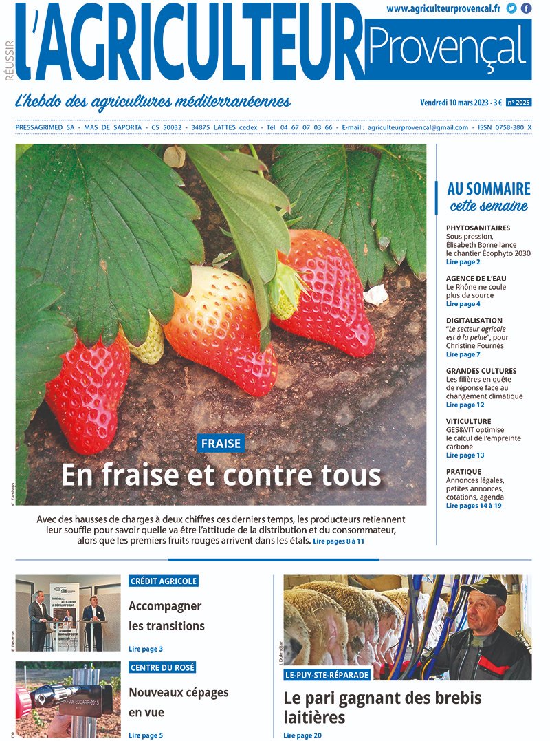 Dans <a href="/AgriProv/">AgriculteurProvençal</a> 👇le chantier Ecophyto2030,le démarrage de la saison  🍓dans un climat économique difficile,le #creditagricolealpesprovence qui veut accompagner les transitions 🌎,de nouveaux cépages pour le #centredurosé et le paris de Claude Coste #lepuysaintereparade