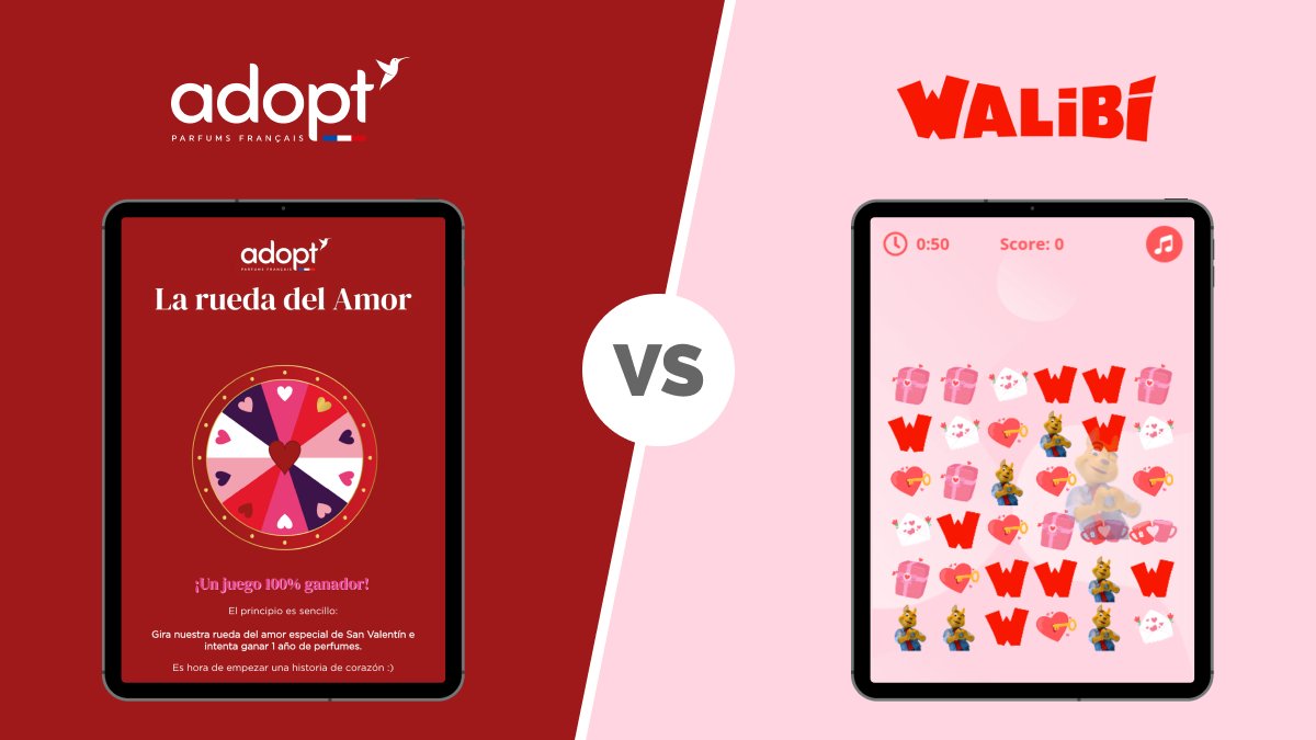 qualifio's tweet photo. Today’s campaigns are all about love 💕

Which campaign is your favourite?

👉 Retweet for Adopt’s wheel of love
👉 Like for Walibi’s swap &amp; match
#campaignoftheweek #battle #interactivemarketing https://t.co/yhkGg70fZ1