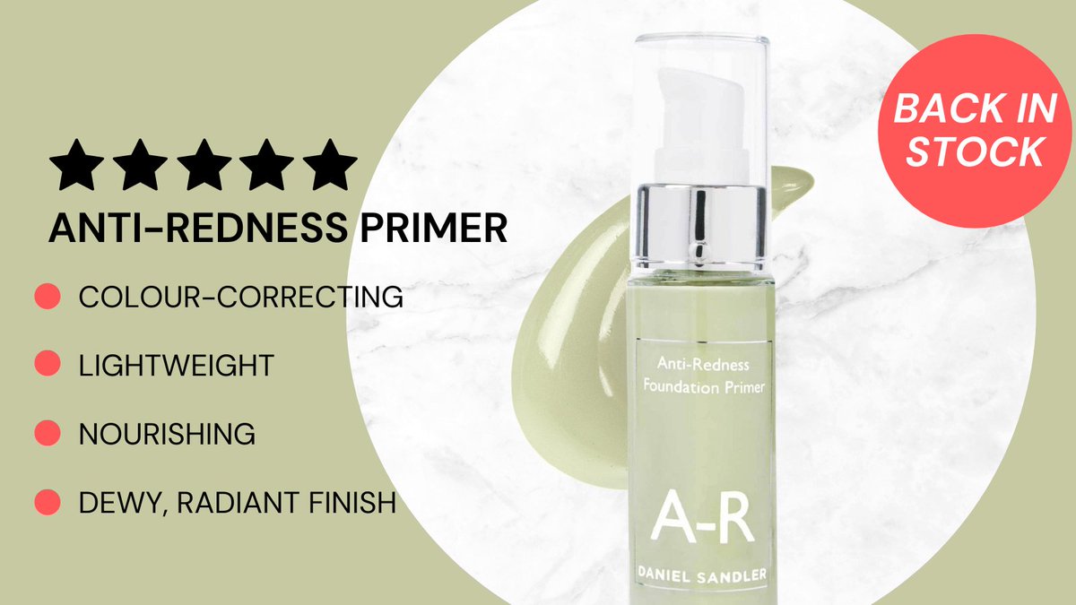 Our loved Anti-Redness #Primer is BACK! See why this is a best-seller here: danielsandler.com/products/anti-…

#rosacea #redness #primers