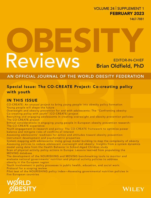 What type of impact can #youngpeople have on #publichealth, #education & #socialwork #policy? 💬🧐

🟢Read a #scopingreview #paper from #COCREATE inside the special edition Supplement of #ObesityReviews Journal here: ow.ly/Yie350NbepR