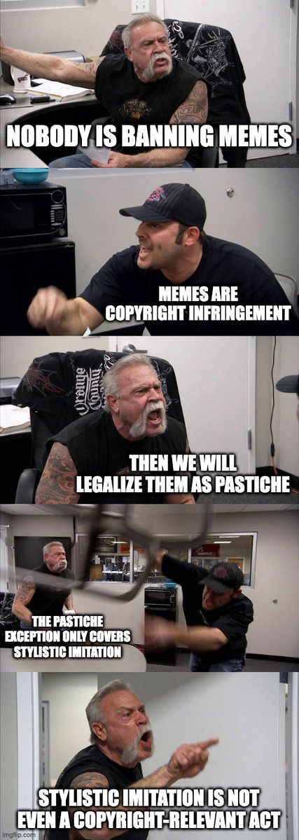 Felix Reda (@senficon) on Twitter photo Today <a href="/GFF_NGO/">Freiheitsrechte.org</a> publishes the English version of Dr. Till Kreutzer's study on the definition of #Pastiche in #copyright law. Pastiche legalizes many forms of Internet culture. We have summarized the findings over at #KluwerCopyrightBlog - and in this meme. copyrightblog.kluweriplaw.com/2023/03/13/the… Today <a href="/GFF_NGO/">Freiheitsrechte.org</a> publishes the English version of Dr. Till Kreutzer's study on the definition of #Pastiche in #copyright law. Pastiche legalizes many forms of Internet culture. We have summarized the findings over at #KluwerCopyrightBlog - and in this meme. copyrightblog.kluweriplaw.com/2023/03/13/the…