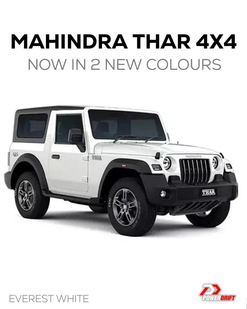 PowerDrift on Twitter "Mahindra has expanded the Thar 4WD lineup with