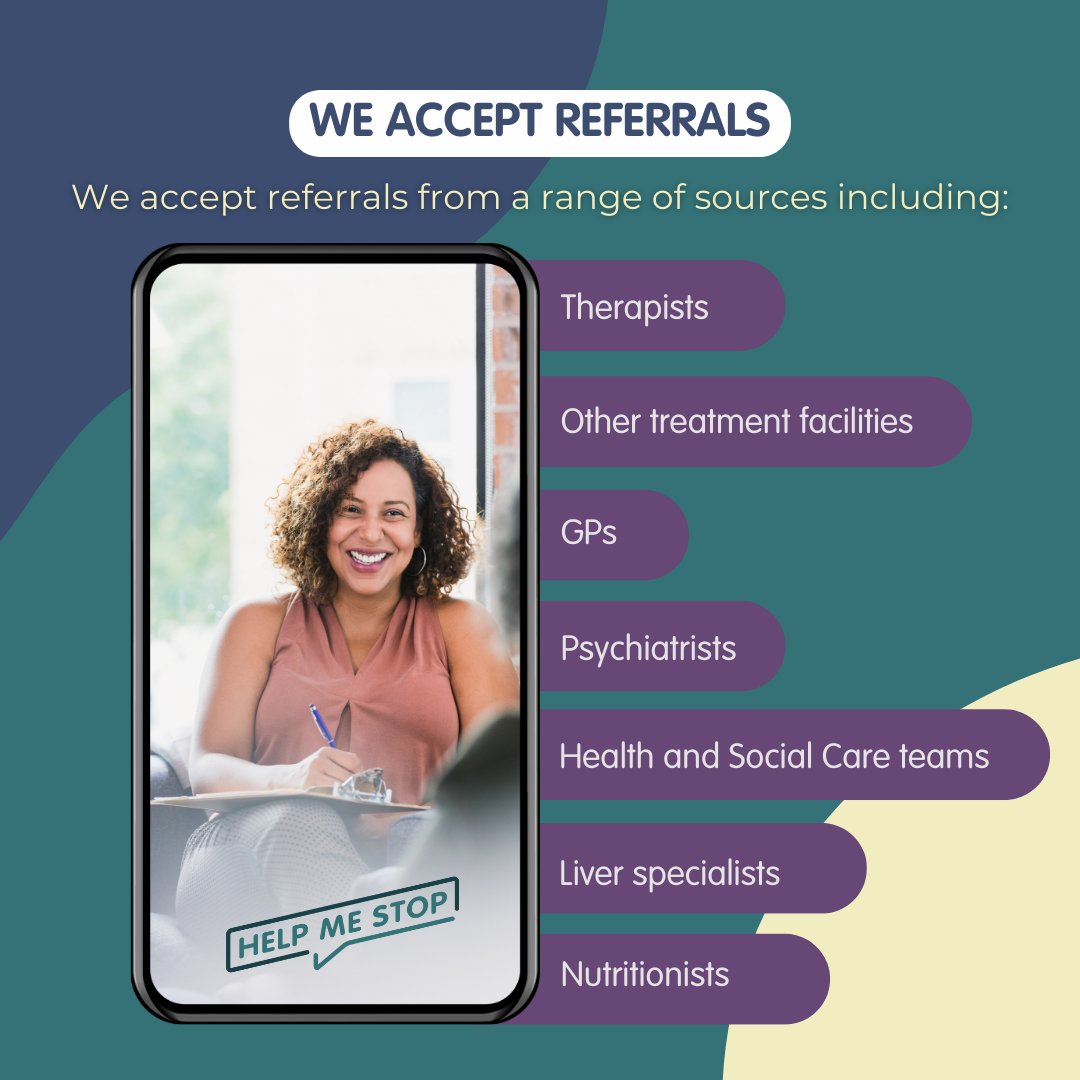 HMSDayhab's tweet photo. We take referrals of all types, from those with mild alcohol or drug problems to people who’ve struggled in other treatment programmes or with different approaches.

If you’d like to talk to us directly about treatment, call us at 0208 191 9191 or email us via our contact form. https://t.co/EkBQiA16ph