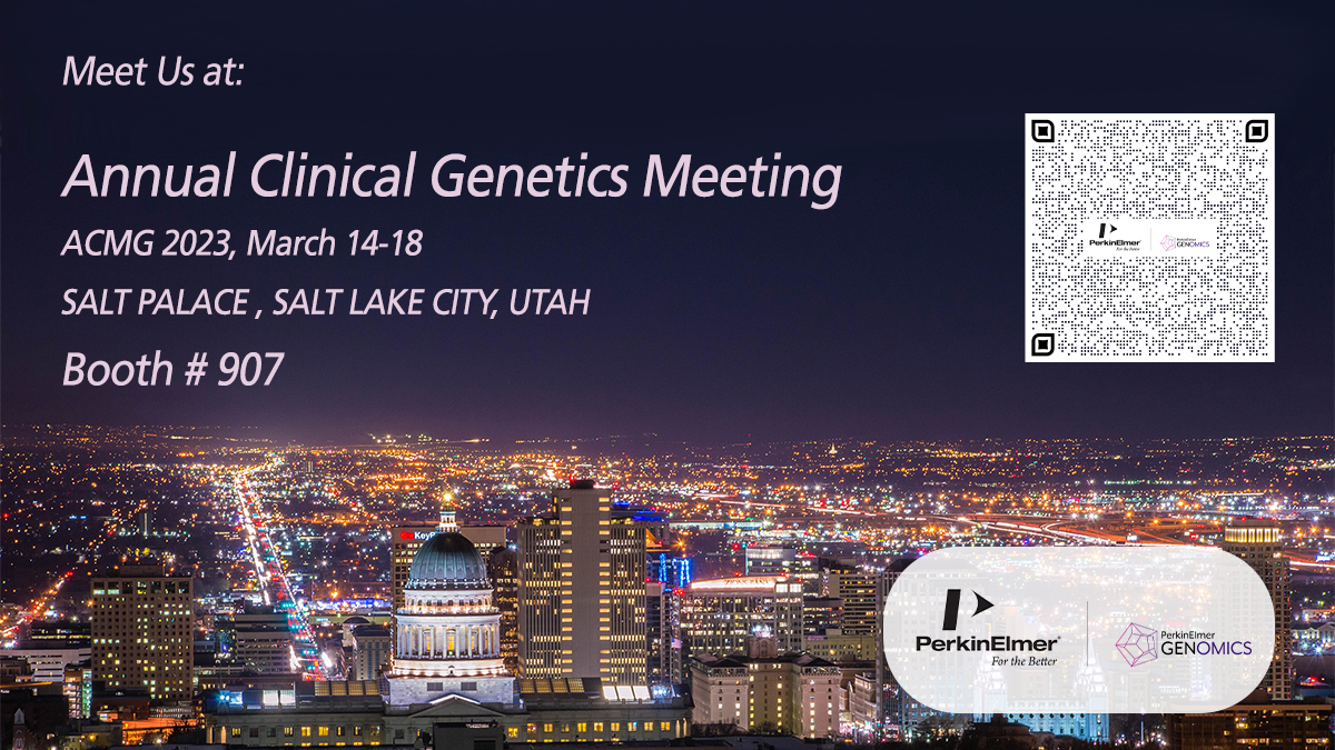Come see us at Booth #907 to learn about how #PerkinElmerGenomics is leading the way with its #science and #innovation.
#ACMG2023