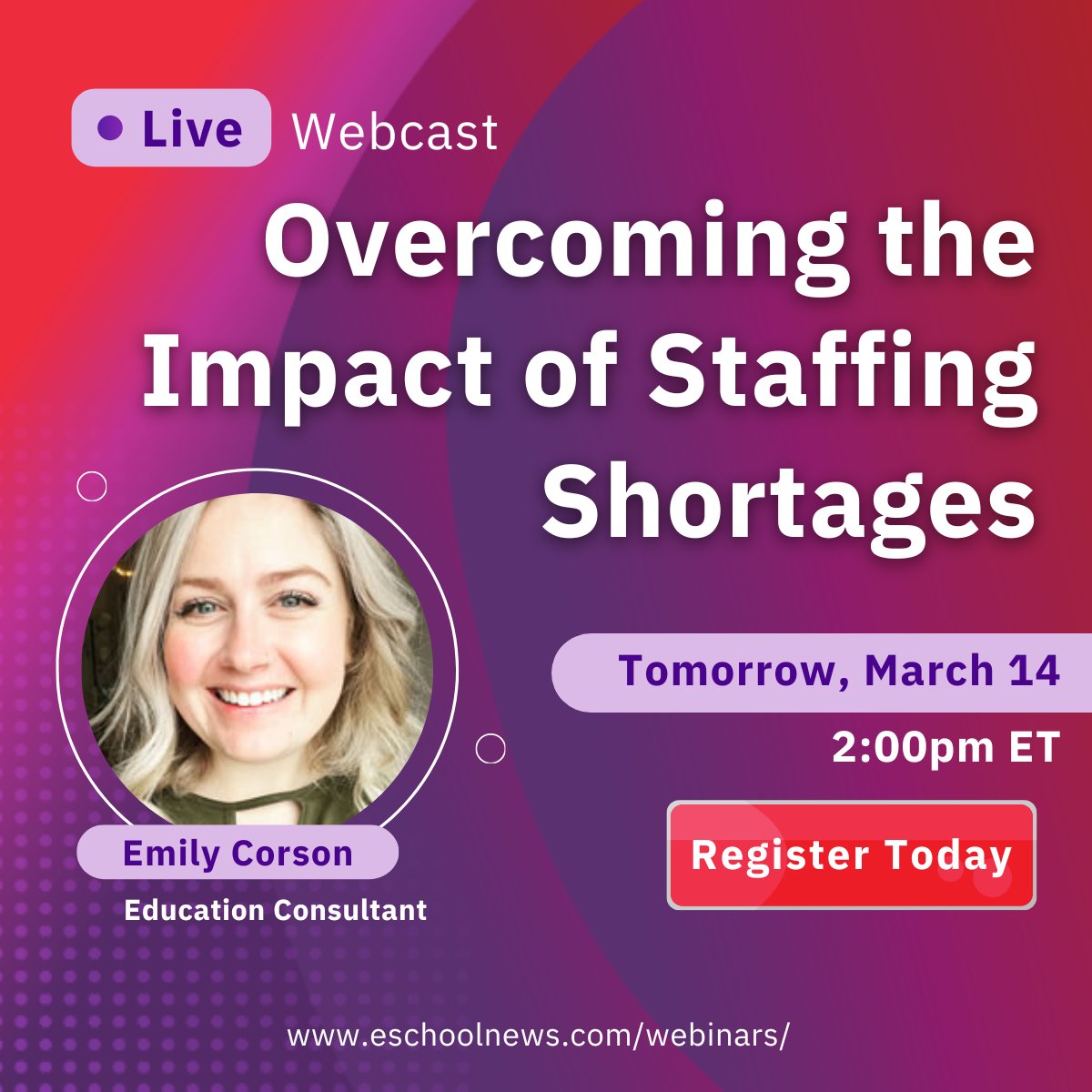 🚨 Don't miss our webinar tomorrow! We'll be discussing the impact of teacher shortages on education and how technology can support shifting classroom realities. Register now to join the conversation and gain valuable insights 👉🔗  hubs.li/Q01Gg-yW0 <a href="/Promethean/">Promethean</a>