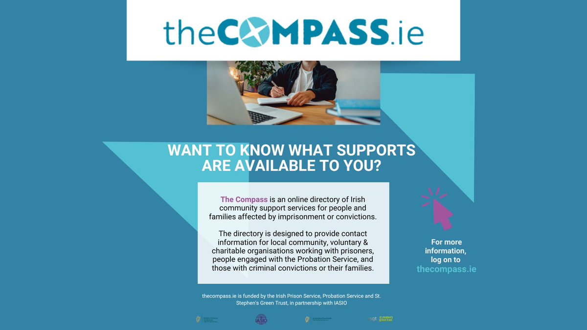 TosĂș - new beginnings for people with convictions (@iasio_ireland) on Twitter photo DID YOU KNOWâŠwe host an online directory of community support services for people & families affected by imprisonment & convictions? Check it out at thecompass.ie #SocialInclusionSupports <a href="/IrishPrisons/">Irish Prison Service</a> <a href="/probation_irl/">Probation Service</a> <a href="/DeptJusticeIRL/">Department of Justice, Home Affairs and Migration</a> <a href="/SSGTIrl/">St Stephen's Green Trust</a> DID YOU KNOWâŠwe host an online directory of community support services for people & families affected by imprisonment & convictions? Check it out at thecompass.ie #SocialInclusionSupports <a href="/IrishPrisons/">Irish Prison Service</a> <a href="/probation_irl/">Probation Service</a> <a href="/DeptJusticeIRL/">Department of Justice, Home Affairs and Migration</a> <a href="/SSGTIrl/">St Stephen's Green Trust</a>