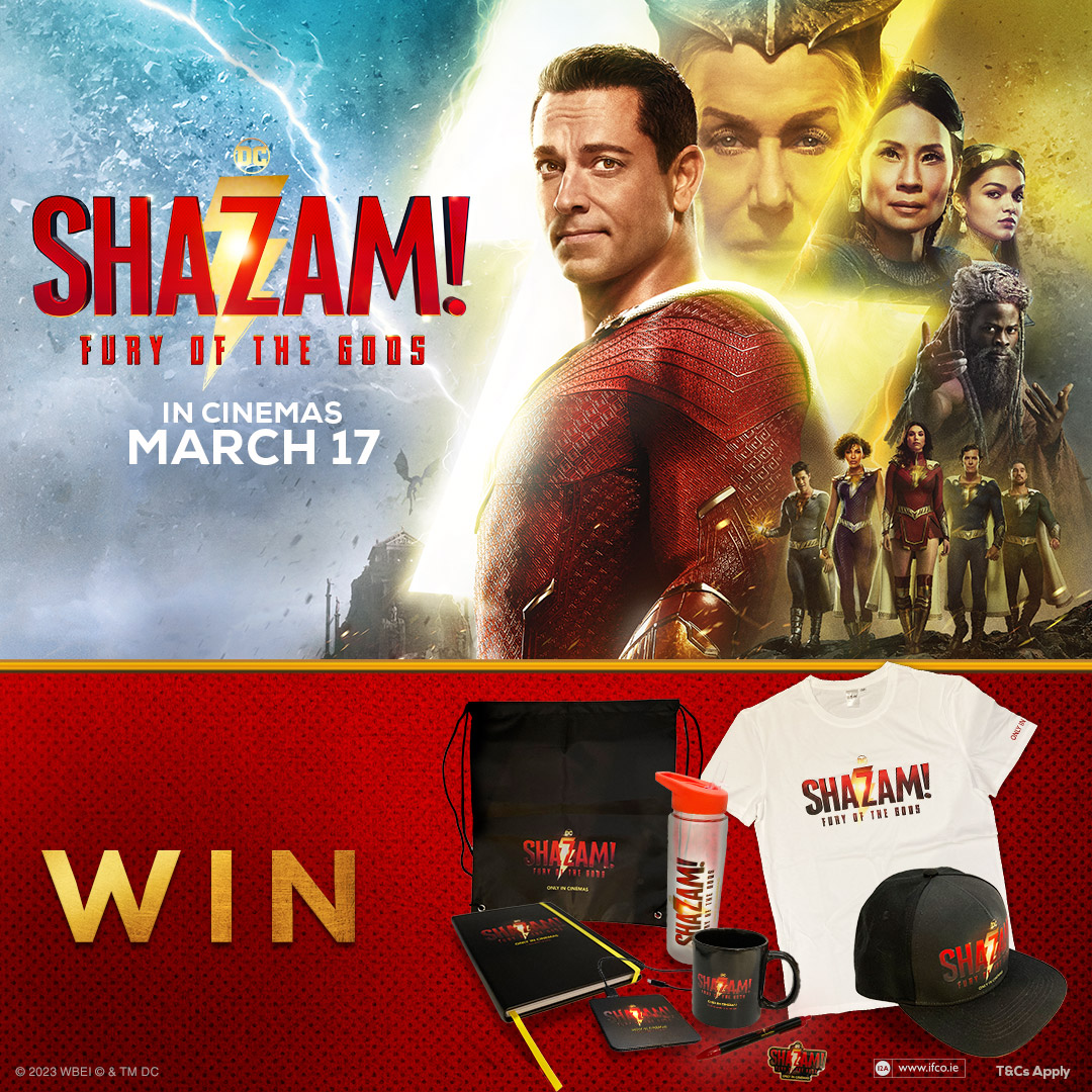 WarnerBrosIRL's tweet image. COMPETITION ! 🔥 To celebrate Shazam! Fury of the Gods landing in cinemas March 17, we&apos;re giving you the chance to #win an incredible merch bundle! 

Simply retweet and follow by 10.04.23 to be entered. 

T&amp;amp;Cs: bit.ly/3ldf1Cf
