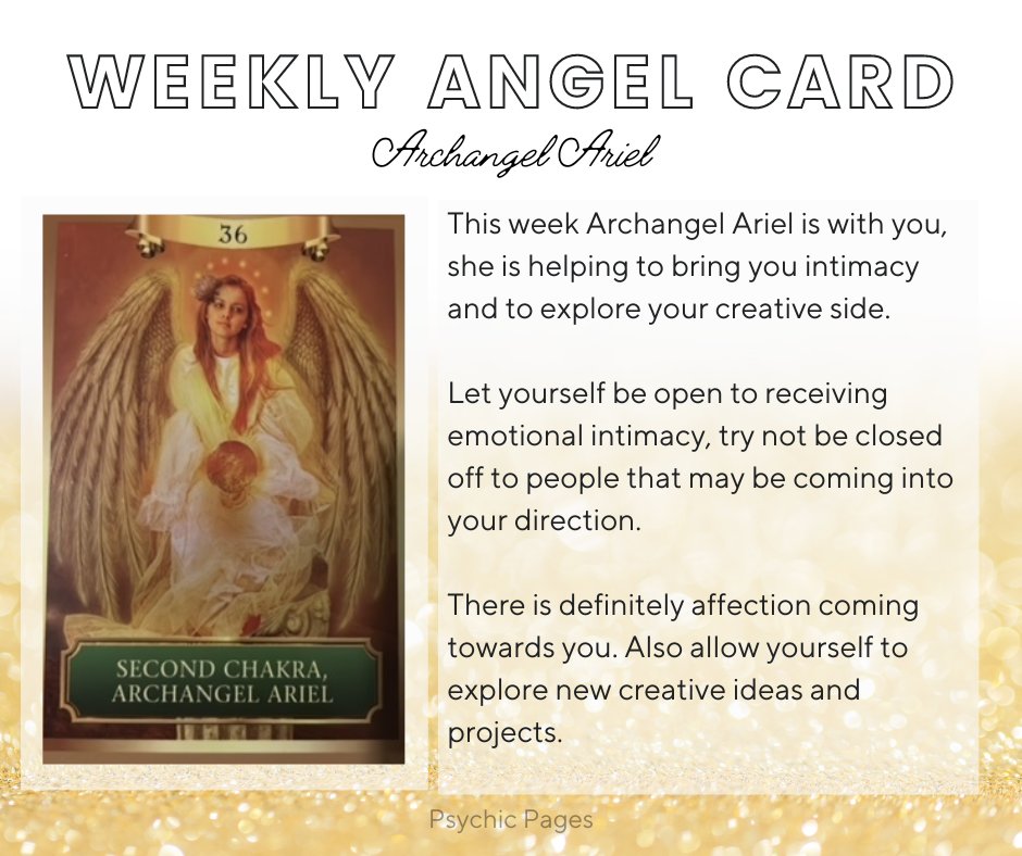 PsychicPages's tweet photo. This week we look to Archangel Ariel for guidance ✨

Does this reading by Robert Lee resonate with you? Let us know in the comments!

#archangelariel #angelcard #tarotpull https://t.co/sGe4k8vzoI