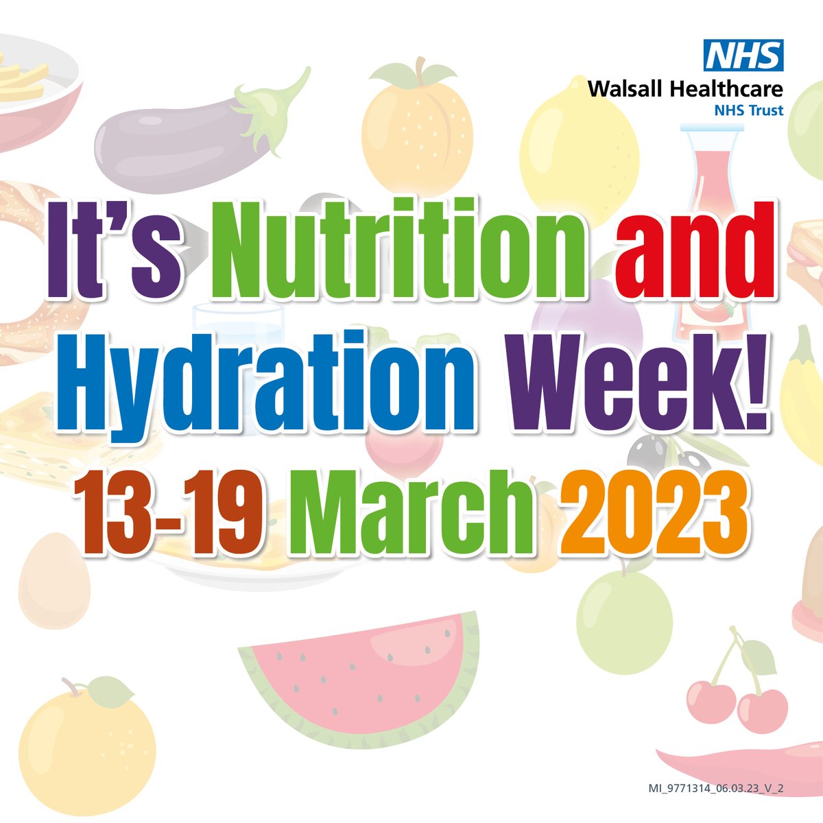 Throughout the week, colleagues will deliver bitesize training sessions, and ward walks to promote the importance of nutrition and hydration for patients and members of staff. 

#NutritionandHydrationWeek🍌🥕🍞🍅🍒