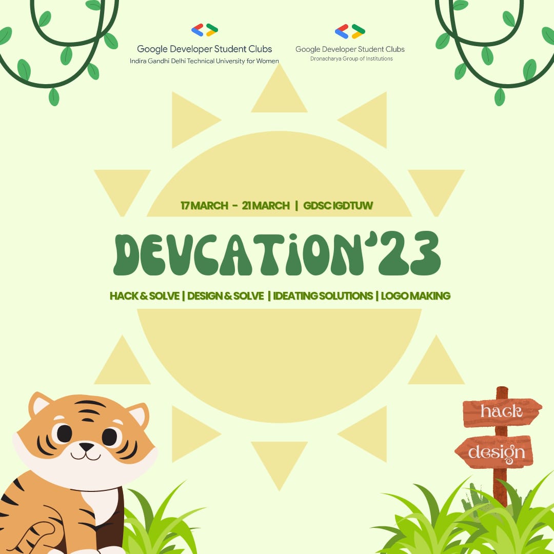 DgiGdsc's tweet photo. Join us at Devcation’23 and register ASAP! 
Devfolio link: https://t.co/qd7VGPuMpt
Discord Link: https://t.co/uid2esYmnQ 
Website: https://t.co/yZbpJjlKZy https://t.co/LsUA71CAis
