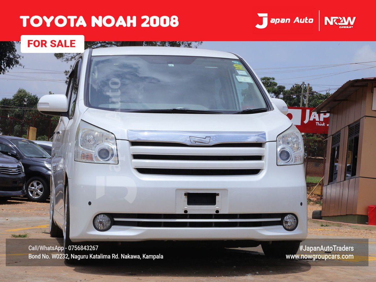 Japanautotrader's tweet image. In Stock, Toyota Noah 2008 (White)
Call or WhatsApp us on 0756843267 or visit nowgroupcars.com #nowgroupcars #japanautotraders #kampalarides #safecars #Uganda #luxurycarsforsale #instagramcars #tiktokcars #snapchatcars #kampaladealership #toyotanoah