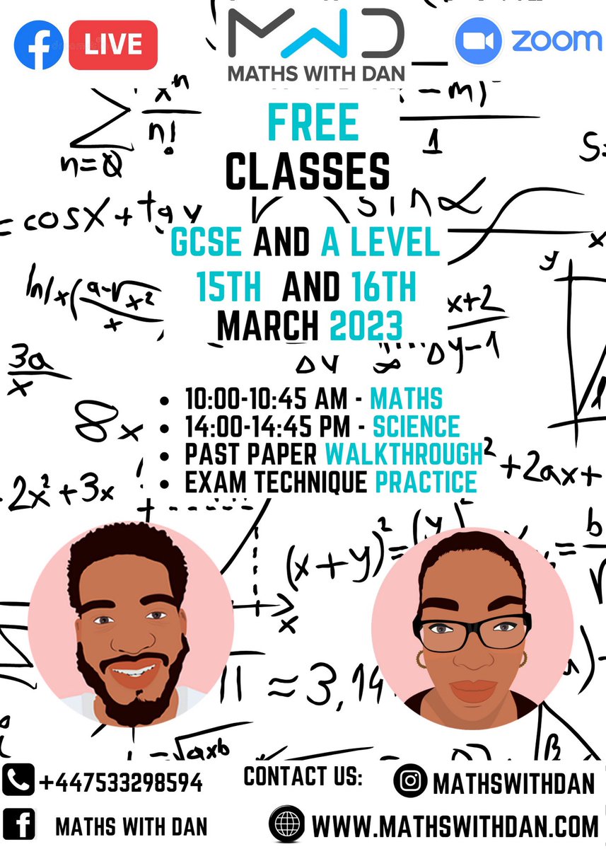 Good morning everyone!😀 Due to the strikes taking place across the country on Wednesday and Thursday, there will be many children at home. For this reason, Cherish and I will be hosting free online GCSE and A Level classes. 

RT’s appreciated 🙏🏾

A quick thread! 🧵👇🏾