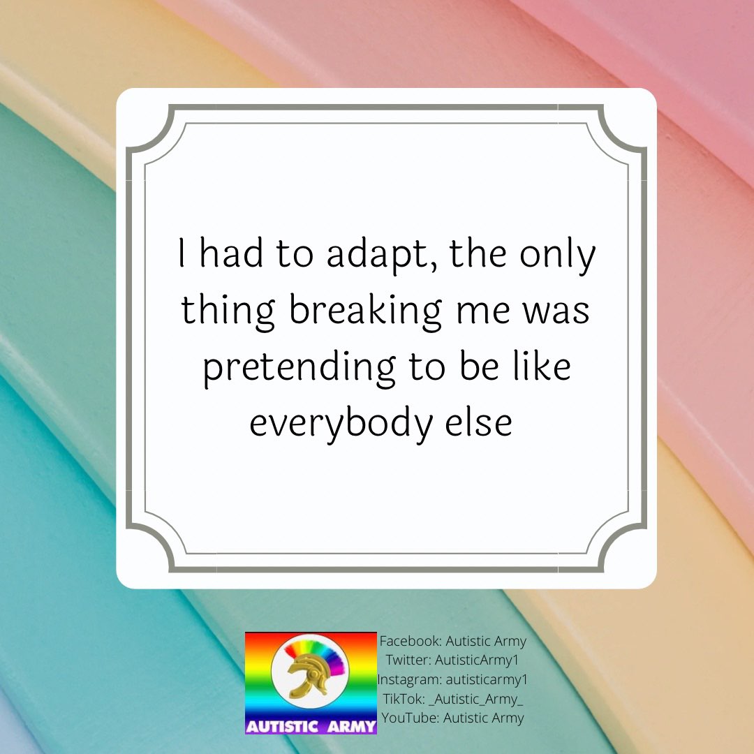 AutisticArmy1's tweet photo. #autism #actuallyautistic #autisticarmy #autismacceptance #autismawareness #neurodivergent #mentalhealth #supporteachother https://t.co/odkMK19ynG