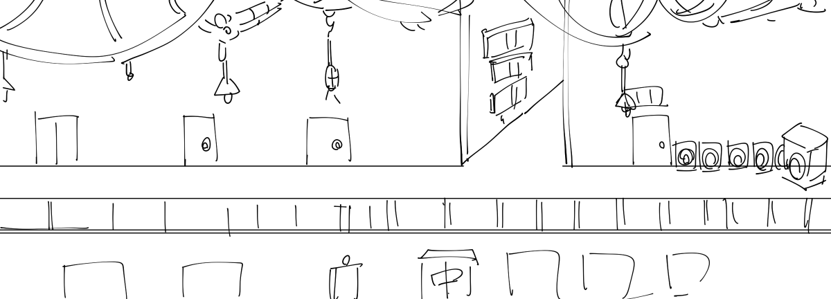 マップのラフ描いてます。
これを上手な背景作家さんにアレンジして清書してもらうイメージです。
#gamedev #indiegame #kisekiron_no_lukt