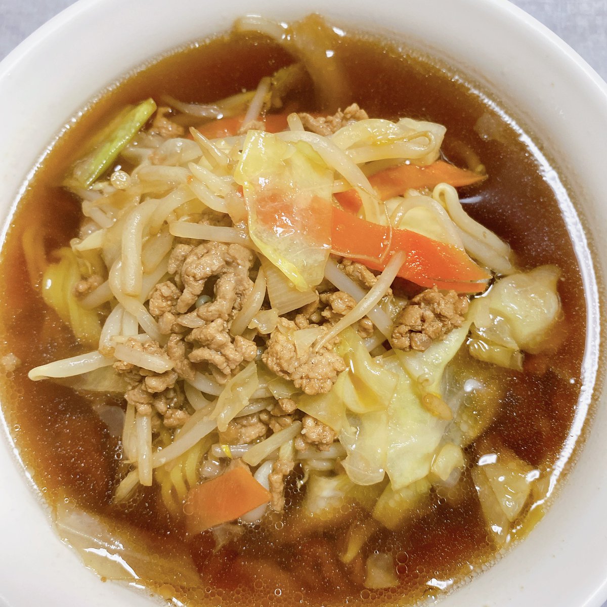 牛ひき肉照り焼きラーメンのレシピ