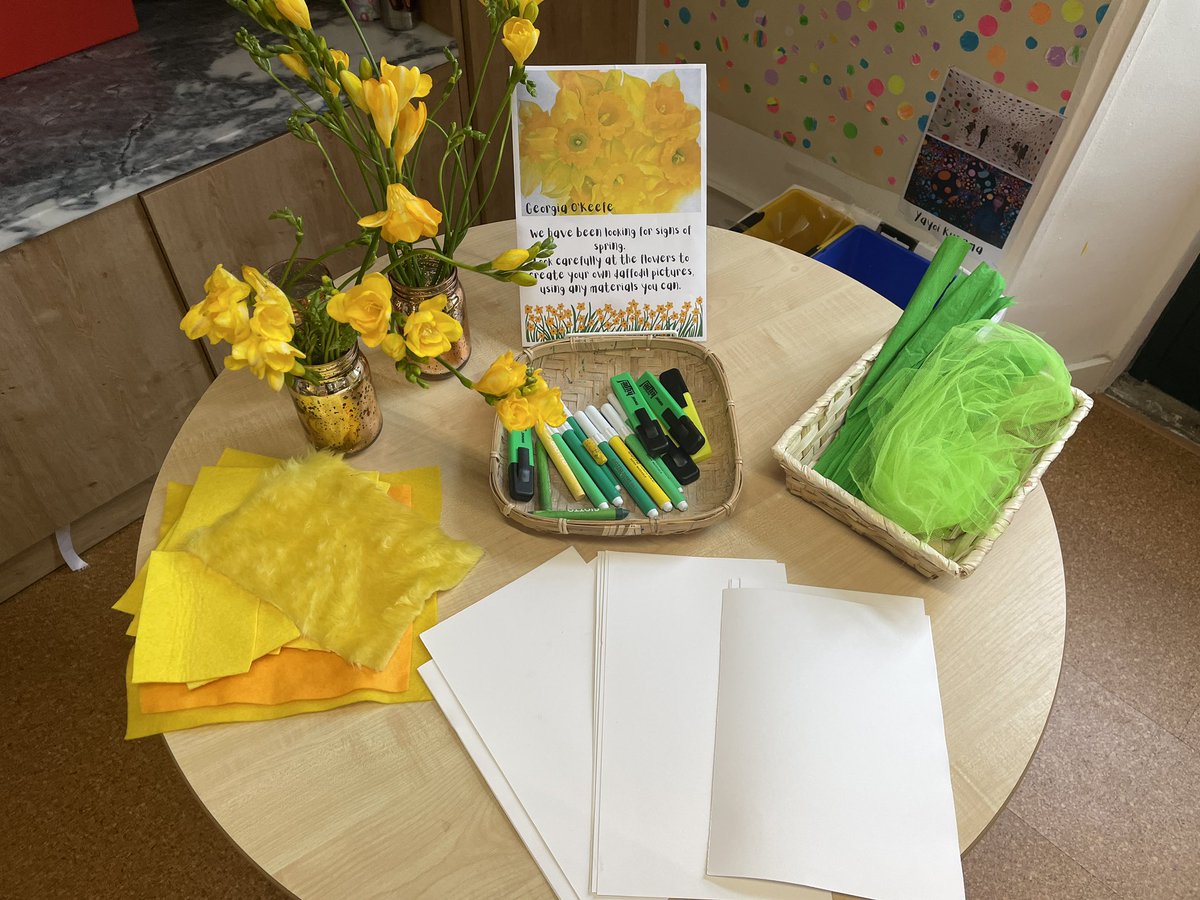 StJuliansEY's tweet photo. Kicking off Primary #STEM week this in @StJuliansLisbon with some small spring provocations in Reception - flowers, nests and wonderful colour experiements! @StJuliansPrim #StJuliansFoundation #TheJoyofLearning #ScienceWeek https://t.co/0KELZxAVJD