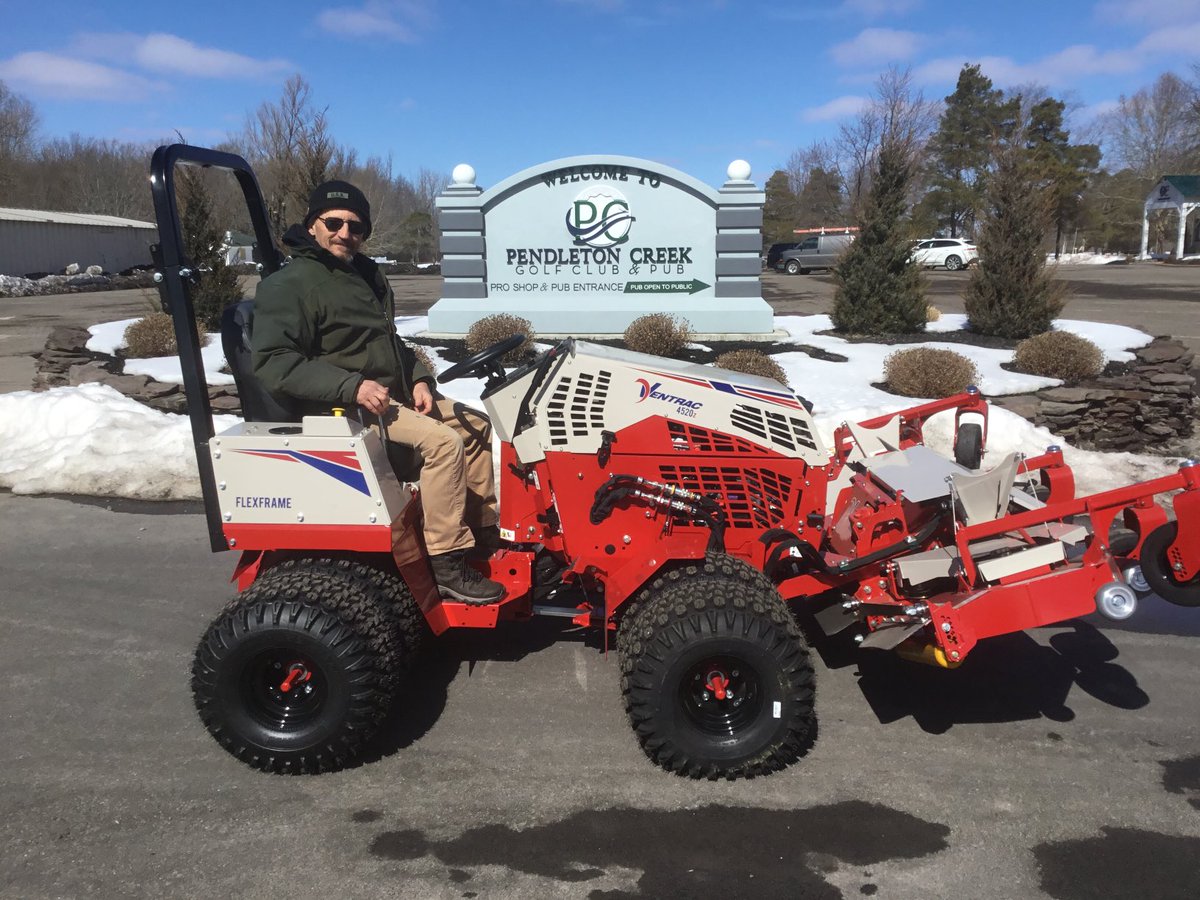 Superintendent Joe Stein of Pendleton Creek Golf Club is pretty excited about their new Ventrac 4520Z equipped with a Contour Deck. Thank you for choosing Grassland Equipment and Ventrac to fill your mowing needs! We appreciate the business!!
