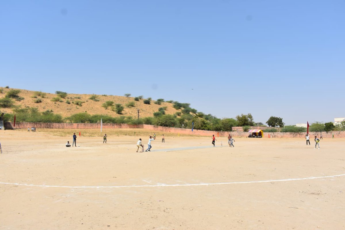 BSF_Gujarat's tweet photo. Under the Civic Action Programme, a cricket tournament (Border Premier League -2) is being conducted by @BSF_Gujarat 83 Bn from 13th Mar to 16th March 2023 at Village Dhanau #Barmer. Comdt 83 Bn inaugurated the tournament in the presence of civil notables and villagers. https://t.co/ZwcU4pZZ1Q