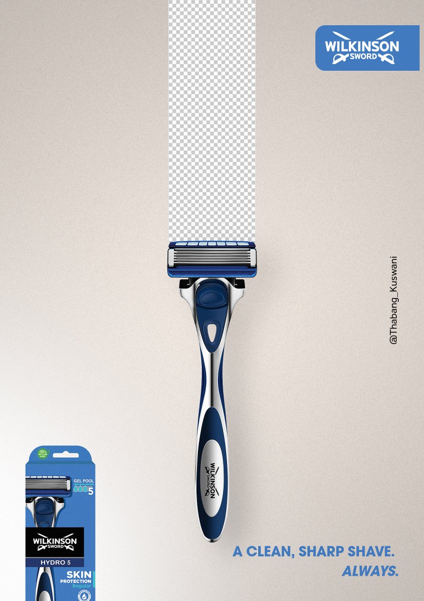 twist forever. (@thabang_kuswani) on Twitter photo One Minute Brief of the Day:
Create posters to promote how Wilkinson Sword Hydro provides a clean, sharp shave that protects the skin against signs of irritation. #SwitchToTheSword
<a href="/WSMenUK/">Wilkinson Sword</a>
<a href="/OneMinuteBriefs/">One Minute Briefs ⏱️</a> One Minute Brief of the Day:
Create posters to promote how Wilkinson Sword Hydro provides a clean, sharp shave that protects the skin against signs of irritation. #SwitchToTheSword
<a href="/WSMenUK/">Wilkinson Sword</a>
<a href="/OneMinuteBriefs/">One Minute Briefs ⏱️</a>