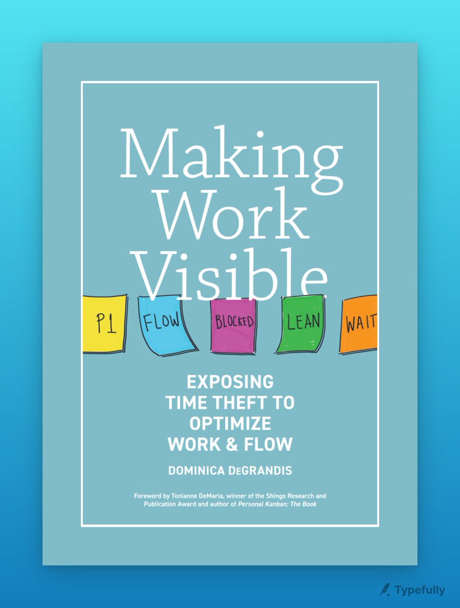Pam_Rubin1's tweet photo. I start reading right there at the conference:

Making Work Visible, Exposing Time Theft to Optimize Work &amp; Flow by Dominica DeGrandis

That was it, I needed to MAKE WORK VISIBLE

I was working 12-15 hours days at that time along with everyone else.

We needed some fresh ideas. https://t.co/i0pa6o9CcH