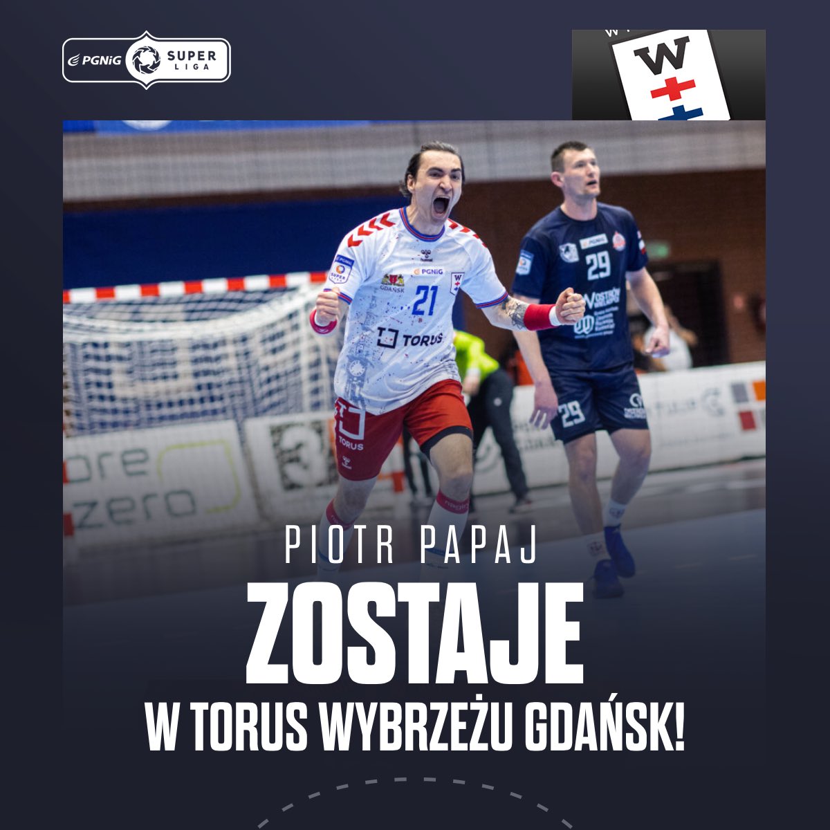 Kolejny news z <a href="/sprwybrzeze/">PGE Wybrzeże Gdańsk</a> ❗️Piotr Papaj przedłużył kontrakt z gdańskim klubem do maja 2025 roku 🤩

➡️ pgnig-superliga.pl/kapitan-zostaj…