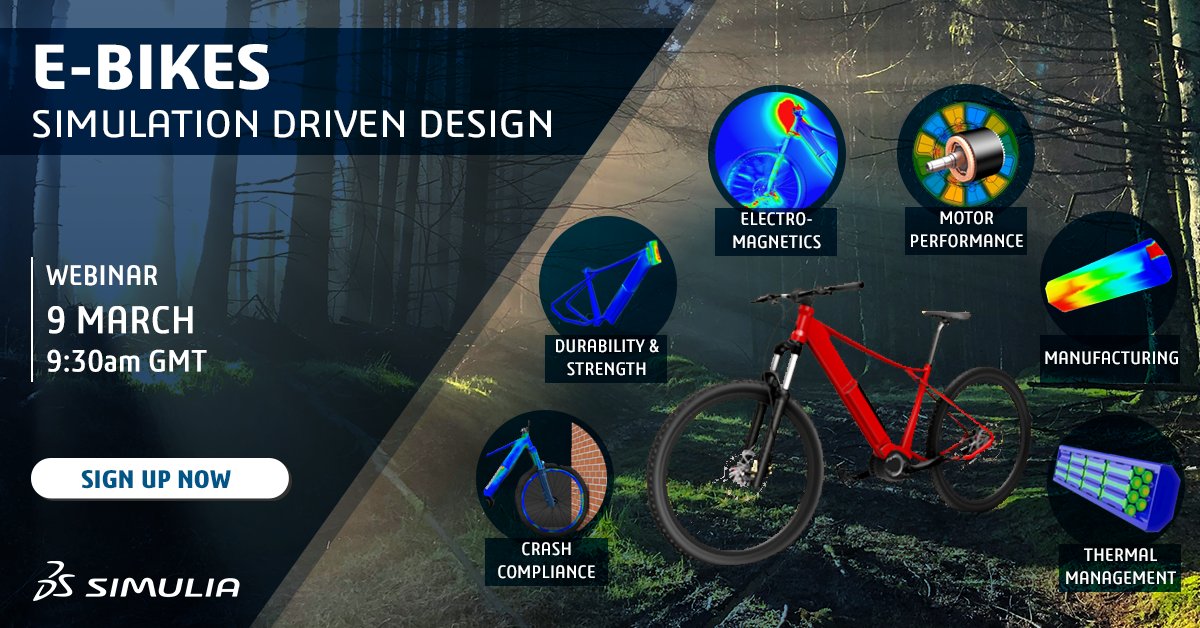 InnovaSystemsUK's tweet photo. Did you miss last week's webinar on simulation Driven Design - E-Bikes? You can now watch a recording of the #webinar.

Learn how simulation-driven design enhanced E-Bike’s strength, durability, and thermal and electro-magnetic efficiency performance: https://t.co/pNHs6XHwwj https://t.co/yqEvSAT1LR